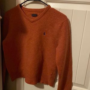 Lambs Wool Golden Gate Orange Polo Sweater